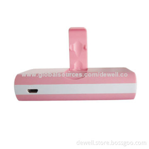 4000/5200mAh USB Cellphone Charger with Foldable Holder, 5V 1A Input, Strong LED Flashlight